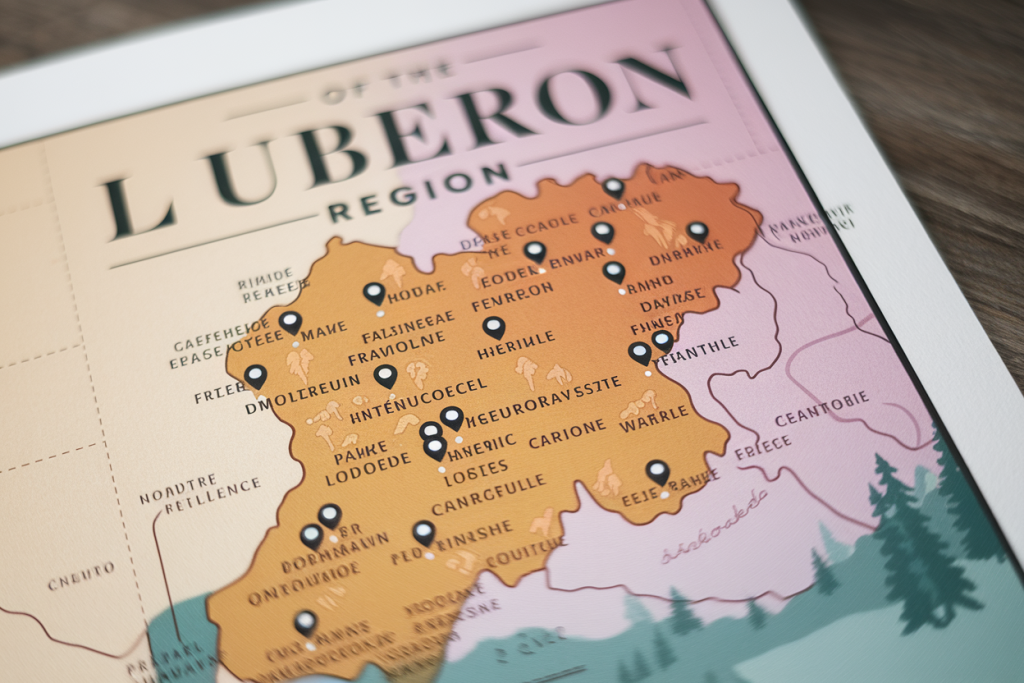 Luberon carte : Situation des villes et villages