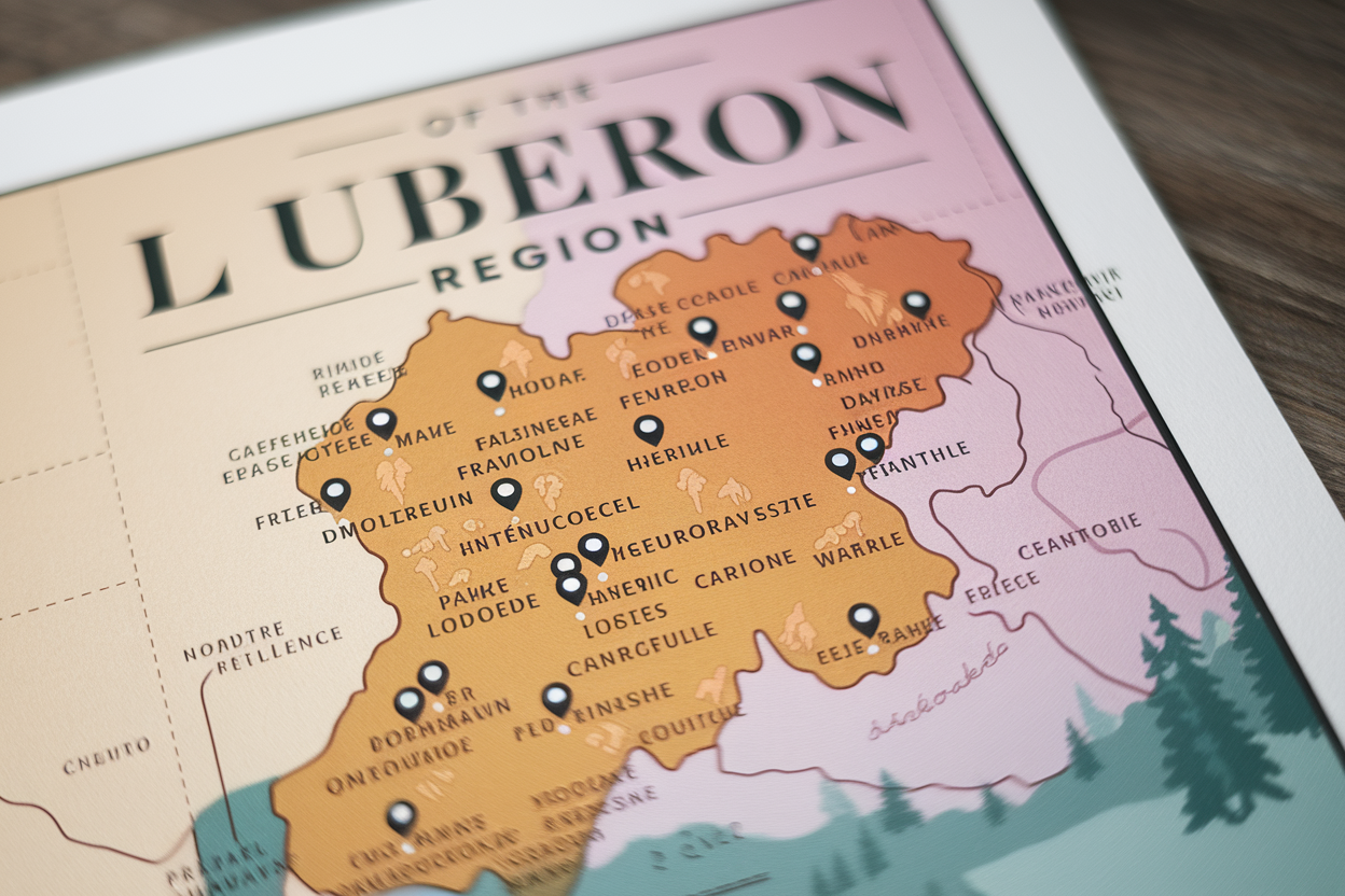 Luberon carte : Situation des villes et villages