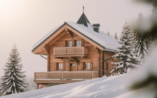 chalet-bois-montagne-neige-pins
