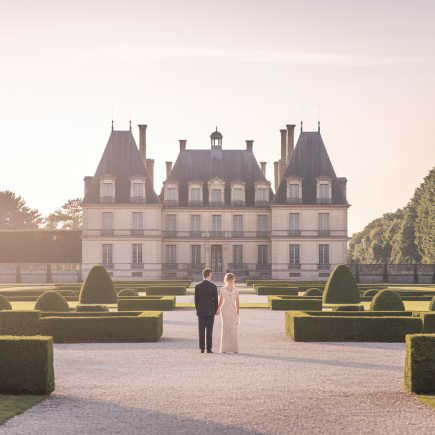 chateau-historique-jardin-pelouse-couple