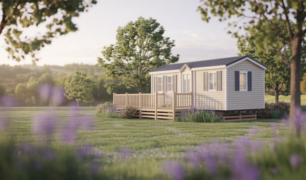 mobilhome-campagne-verdure-fleurs