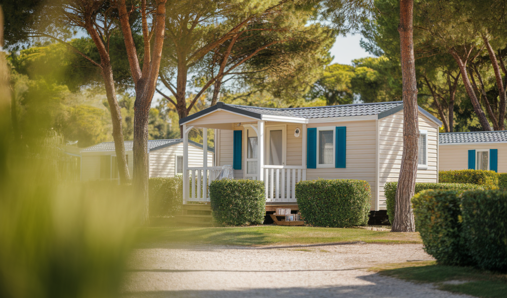 mobilhome-camping-porche-arbres