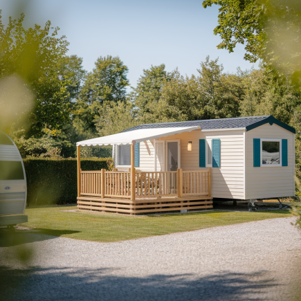 mobilhome-terrasse-verdure-ciel-bleu