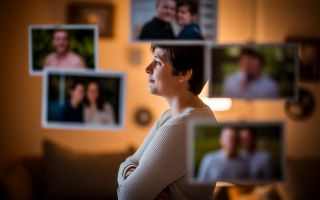 personne-pensive-mur-photos-famille