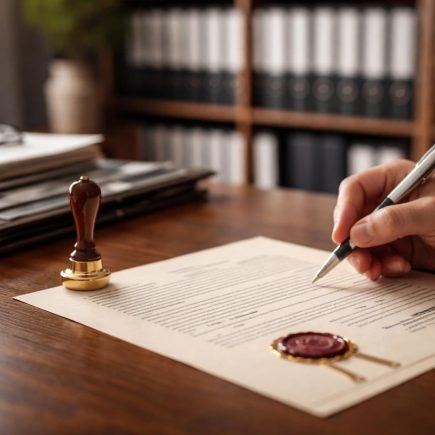 bureau-documents-sceau-officiel-signature