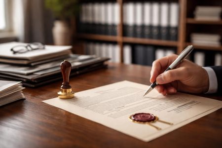 bureau-documents-sceau-officiel-signature