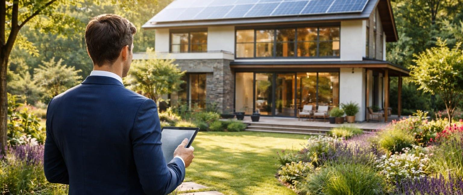 agent-immobilier-tablette-maison-ecologique