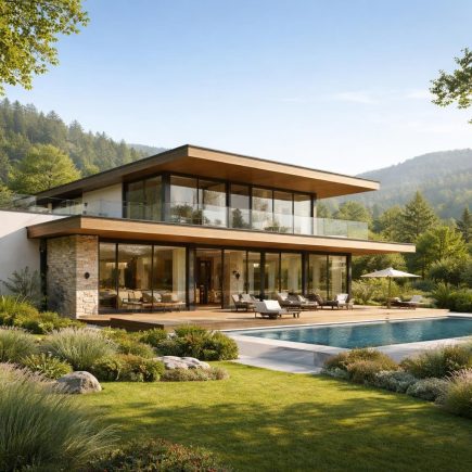 maison-moderne-paysage-verdoyant-façade