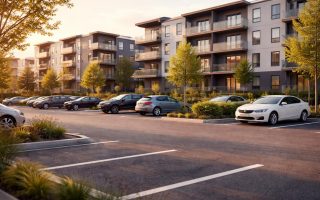 appartements-modernes-parking-voitures-lumiere-douce