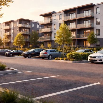 appartements-modernes-parking-voitures-lumiere-douce