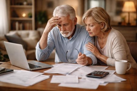 couple-age-papiers-ordinateur-salon