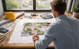 architecte-plans-outils-tablette-fenetre