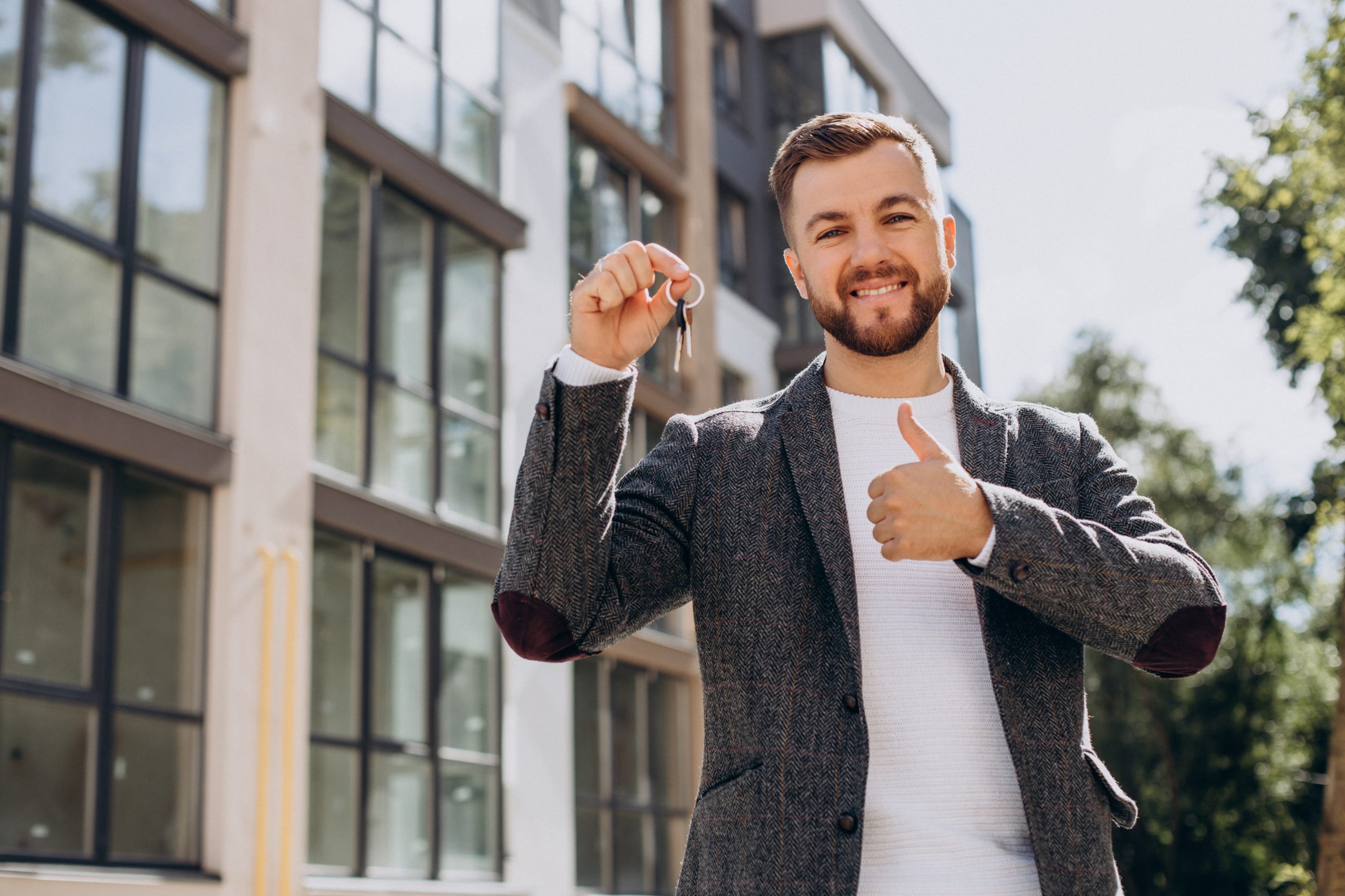 Nouveau proprietaire avec ses cles